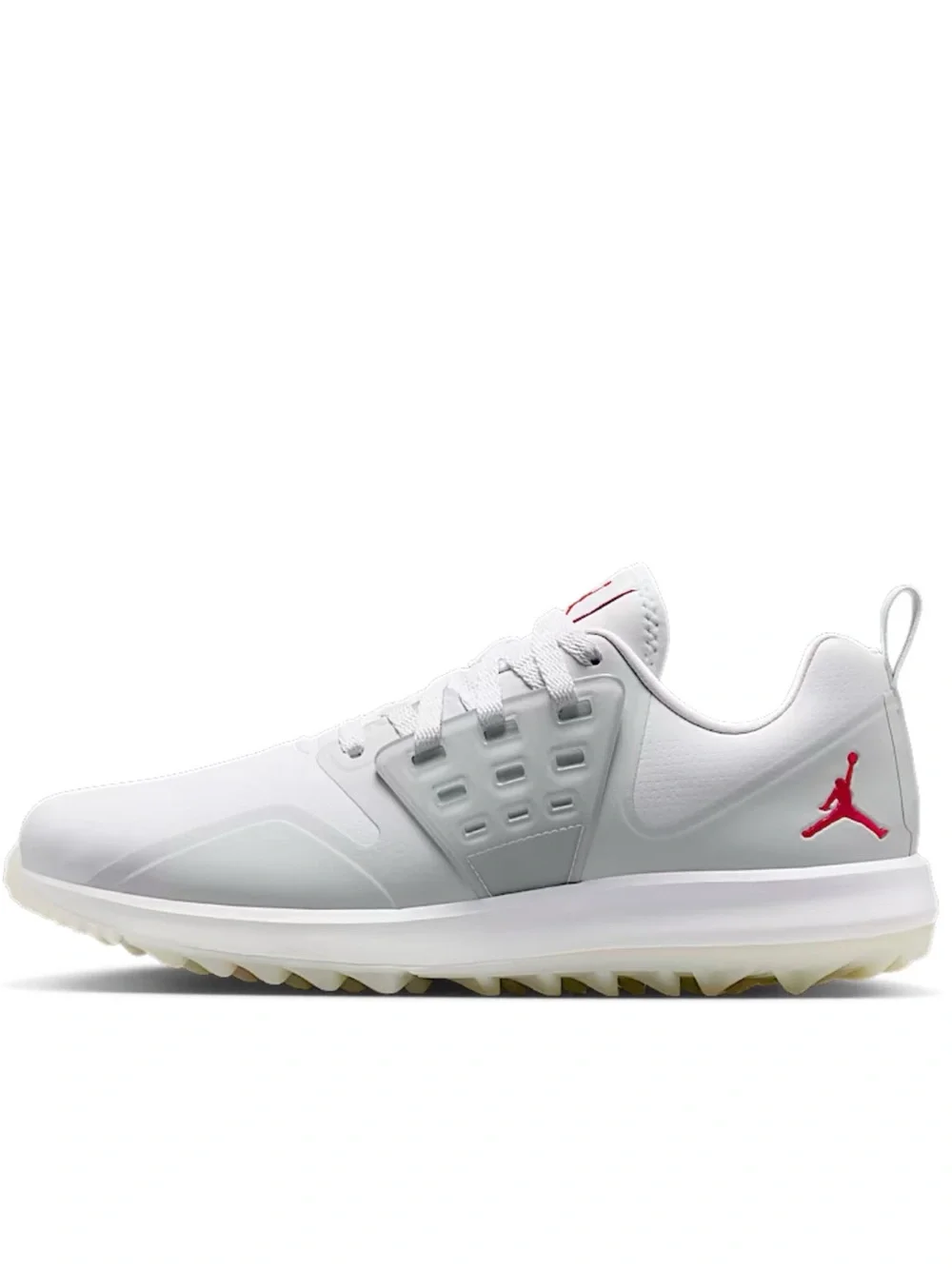 Nike Jordan Grind Golf Shoes | White/Pure Platinum/University Red | M 5.5 W 7